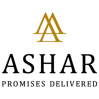 Ashar Group developer logo — Thane MMR commercial and residential projects via Growvan Realty