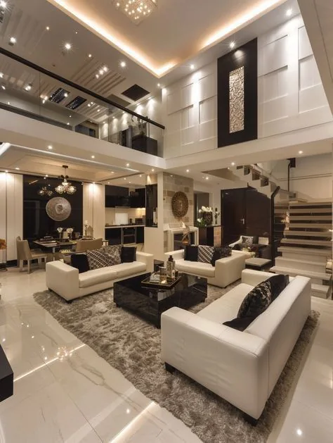 Luxury duplex apartment interior in Thane West Maharashtra