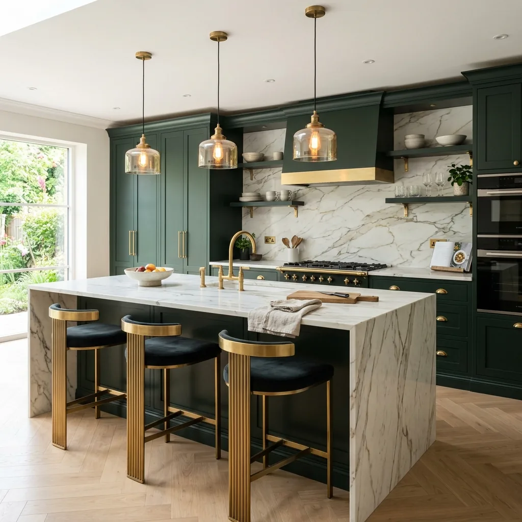 Modern luxury kitchen design in premium residential property Thane West